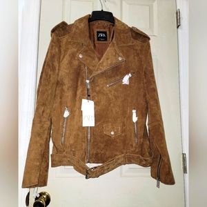 Zara (rust brown) biker jacket
